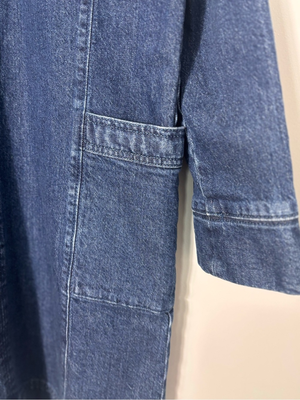 LOFT Denim Pocket Mini Dress – Dark Wash – NWT – Size XS - Picture 4 of 5